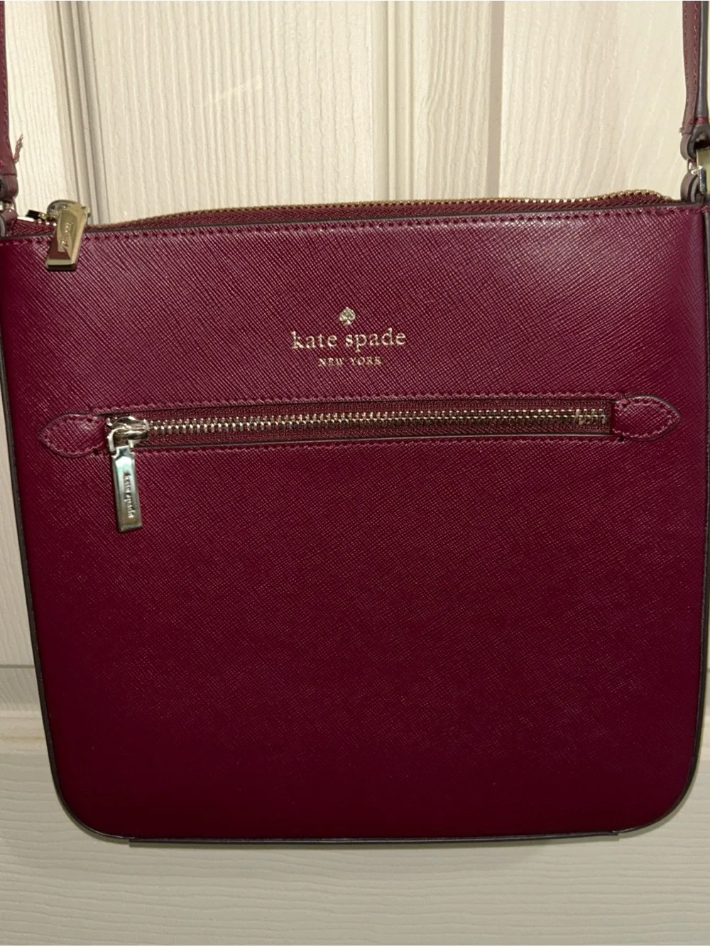 Kate Spade Red Sadie North South Crossbody Leather Purse Bag